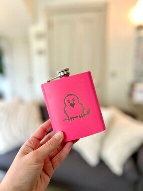 Hot Pink Birdie Juice Flask - Never Used